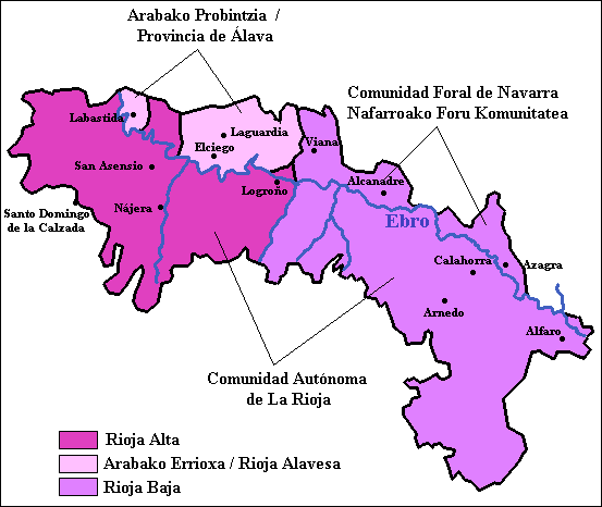 Kaart van Rioja